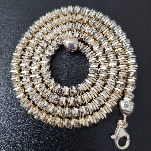 Milor Watch Video / Sterling Silver 925 Diamond Cut Rope Chain Necklace